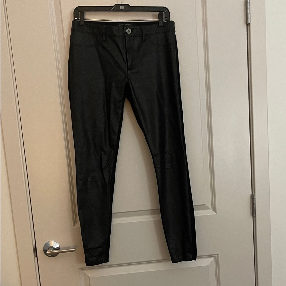 Banana Republic Women's Sloan Faux Leather /Viscose, Cotton, Spandex Back